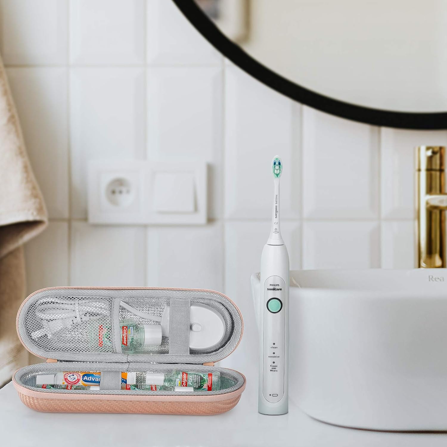 Yinke Funda de viaje para Oral-BOral-B Pro 1000 1500 5000 7000 6000 9600 SmartseriesPhilips Sonicare ProtectiveCleaniO Series cepillo de dientes