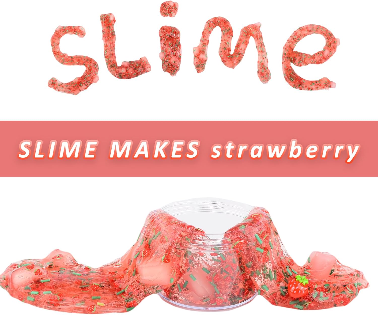 Cubo de gelatina roja crujiente, juguete de limo transparente súper suave con bonitos encantos, juguete educativo para aliviar el estrés, regalo de