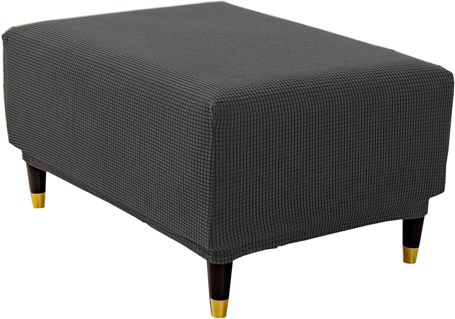 Funda otomana elástica rectangular para sofá, protector para reposapiés, fundas otomanas de almacenamiento, protector de muebles, funda rectangular