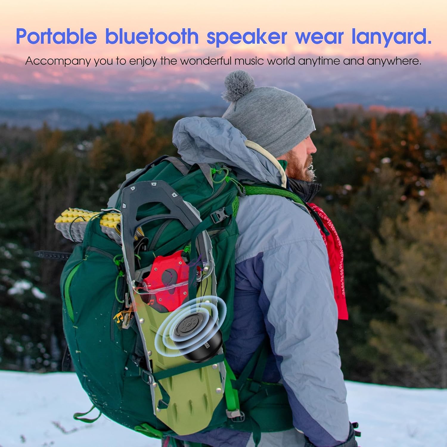 LFS Altavoz Bluetooth portátil, pequeño altavoz Bluetooth, reproducción ultra larga de 15 horas, emparejamiento TWS, adecuado para el hogar,
