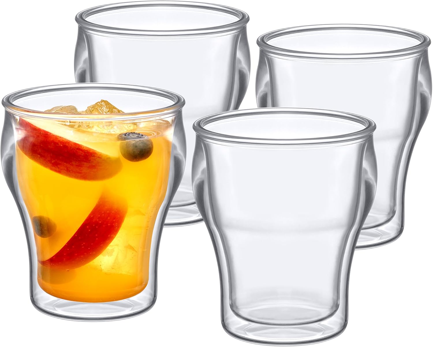 Amazing Abby – Rockies – Vasos de plástico aislados de 14 onzas (juego de 4), vasos de plástico de doble pared, vasos de plástico reutilizables