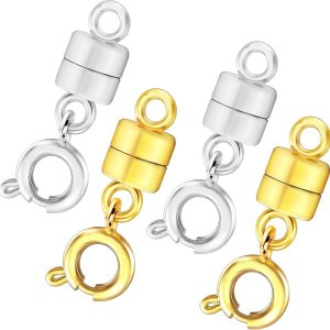 Cierres magnéticos para collares, cierres magnéticos de oro y plata para joyas, cierre magnético de 0.157 pulgadas para collar, cierre de pulsera, Cierres magnéticos para collares, cierres magnéticos de oro y plata para joyas, cierre magnético de 0.157 pulgadas para collar, cierre de pulsera,
