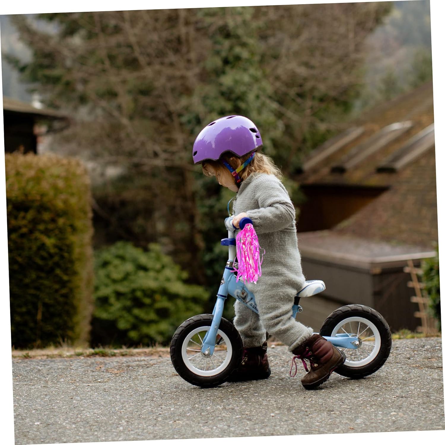 3 pares de scooters decorativos de cinta para niños y niñas, accesorios para niñas, borlas, serpentinas de bicicleta, borlas, borlas de plástico