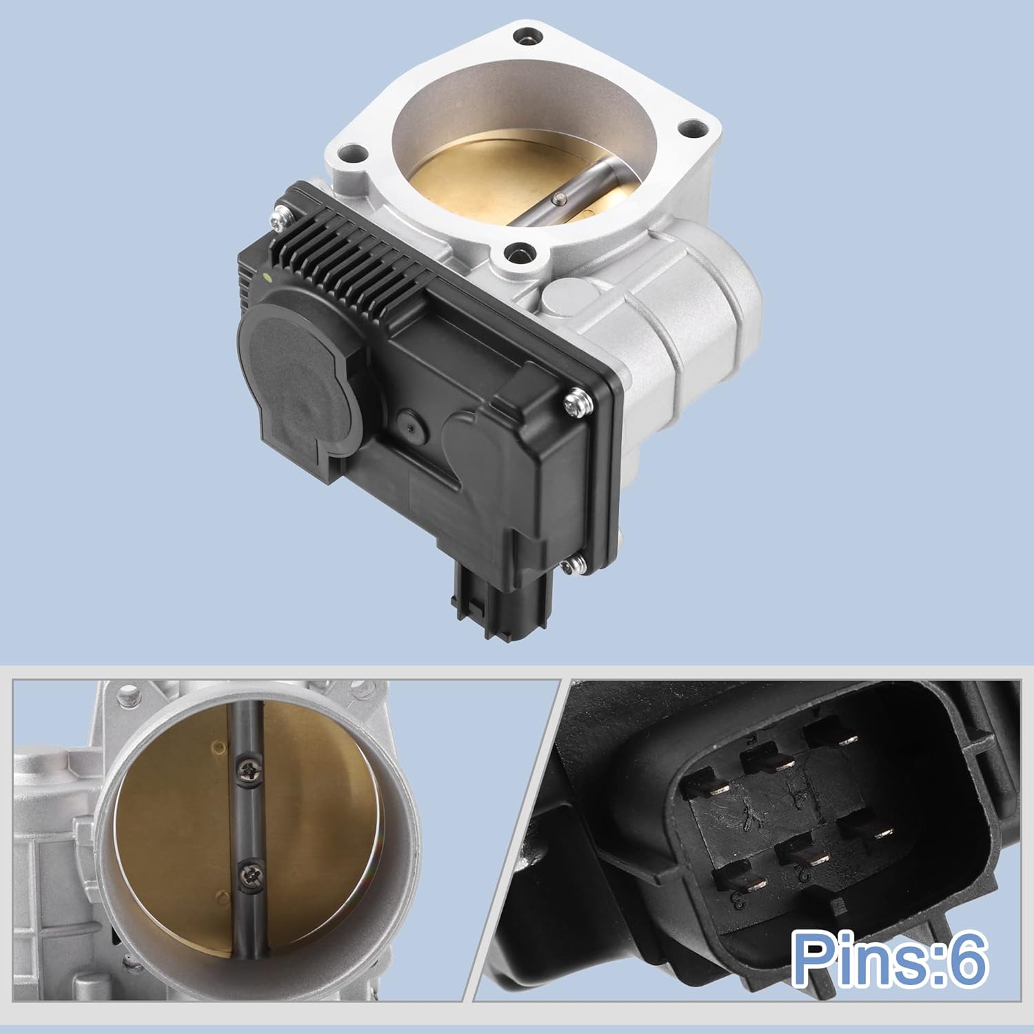 X AUTOHAUX Conjunto de cuerpo electrónico del acelerador con actuador TPS para Infiniti FX35 I35 3.5L para Nissan Altima 3.5L 16119-8J10C 16119-8J103