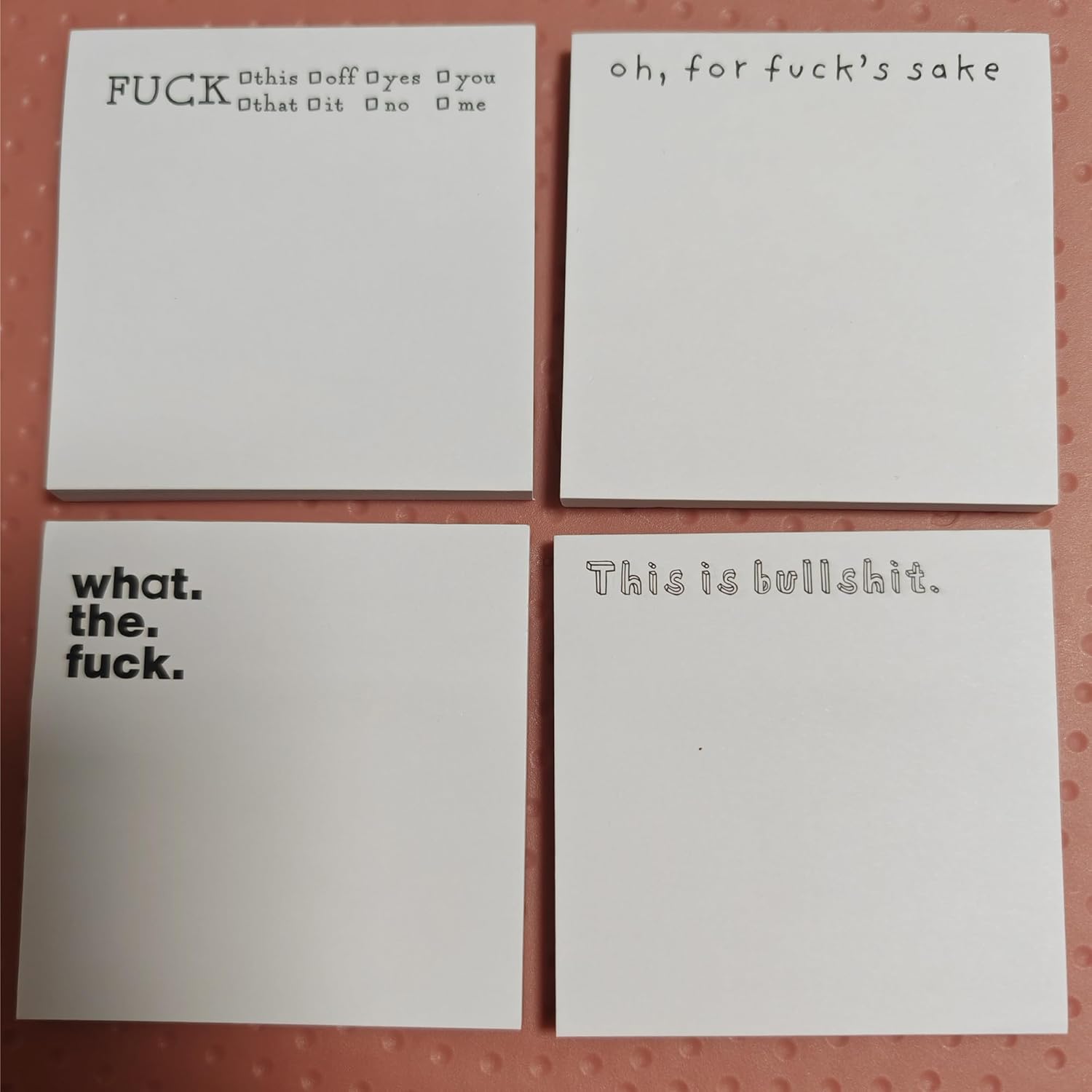 Divertida nota adhesiva What The Fucks F*ck, Bloc de notas adhesivas, divertido y grosero accesorio de escritorio, regalos para amigos, compañeros