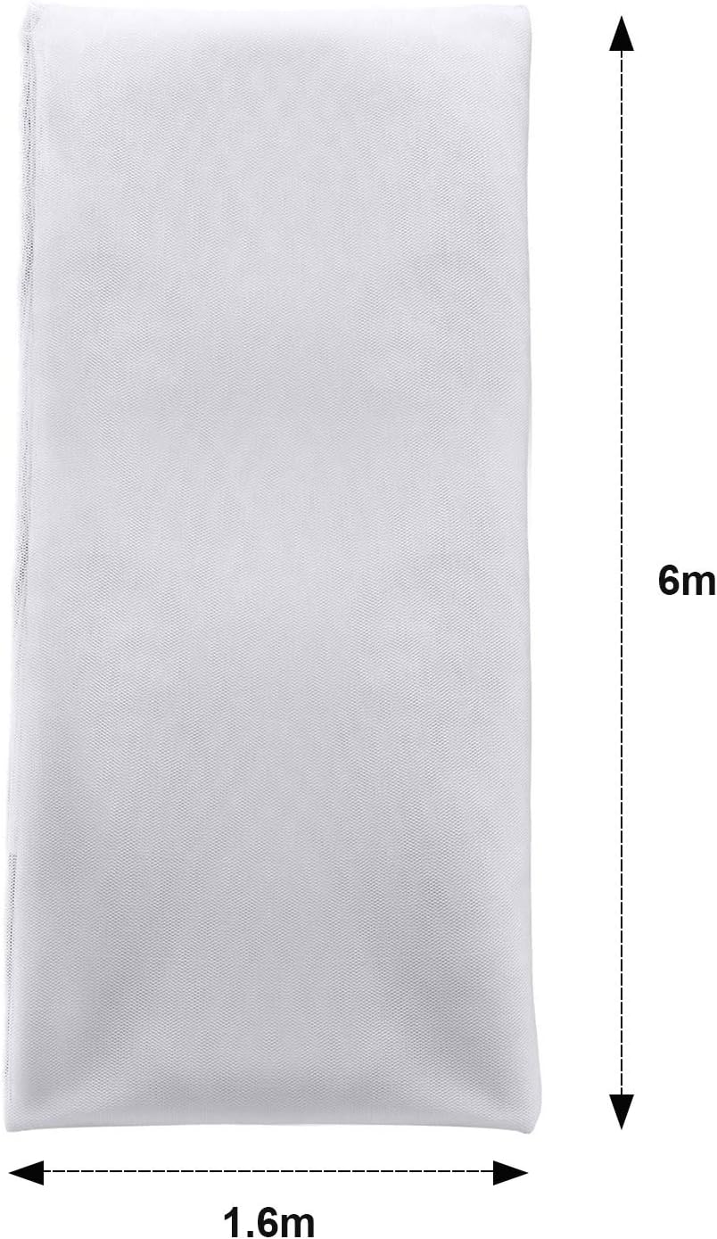 Zonon – Mosquitera para insectos, malla protectora contra pájaros, mosca, escondite de caza, malla de protección para plantas de jardín, Blanco