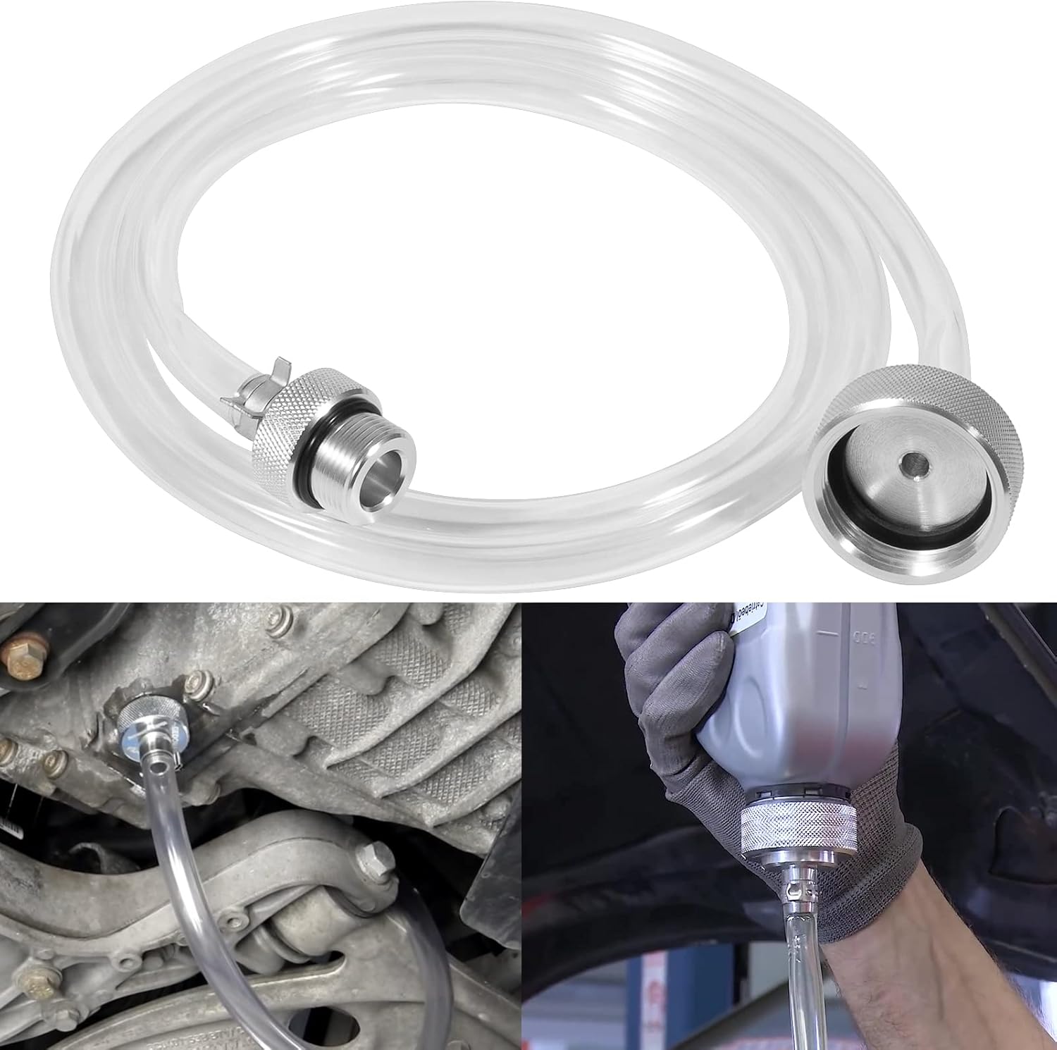 Manguera de llenado de aceite compatible con VAG DSG VW Audi, repuesto para kit de cambio de aceite de caja de cambios VAS 6262A con adaptador de