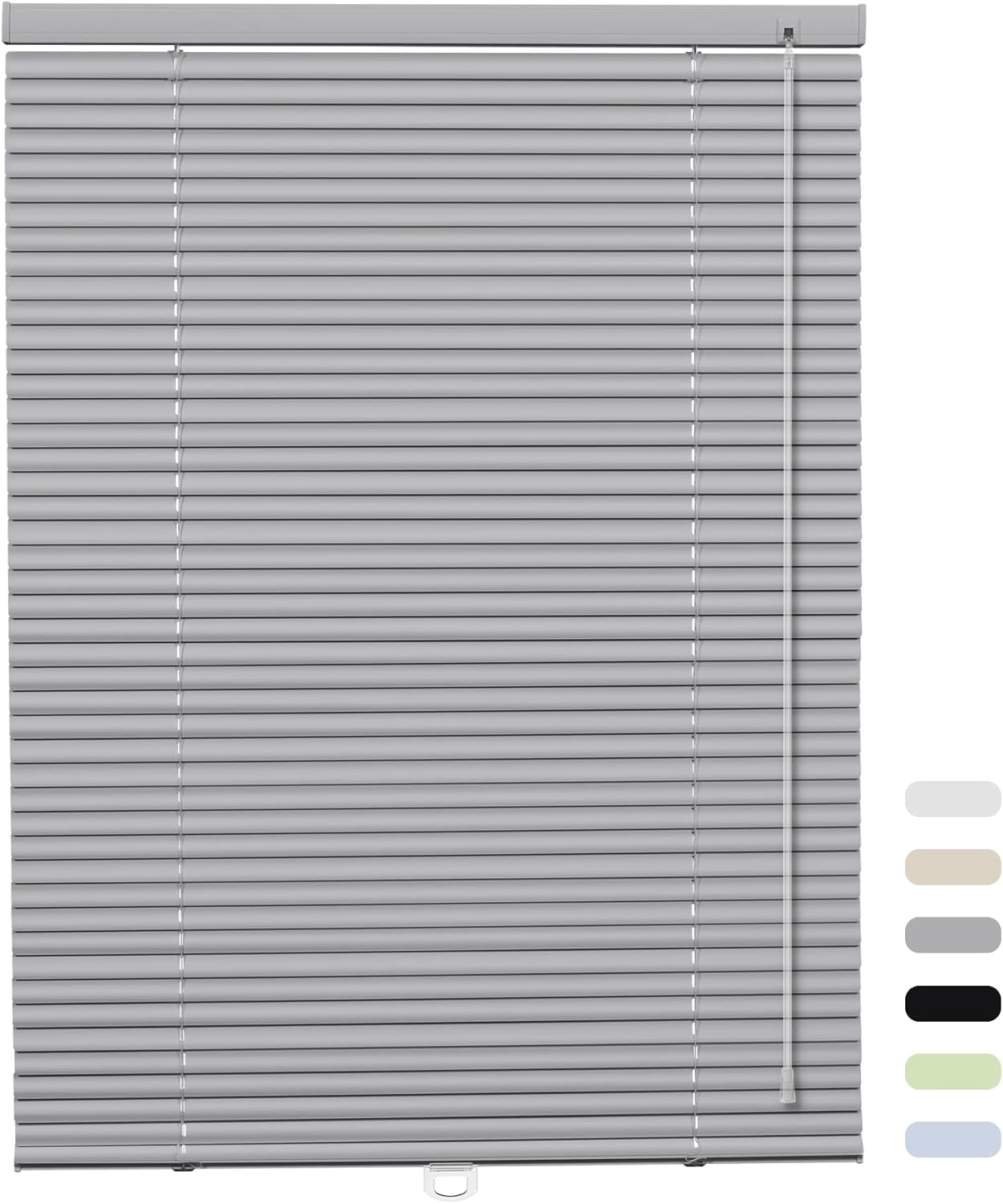 Mini persianas de aluminio, persianas de ventana sin cordones de 1 pulgada, persianas horizontales personalizadas, para oscurecer la habitación,