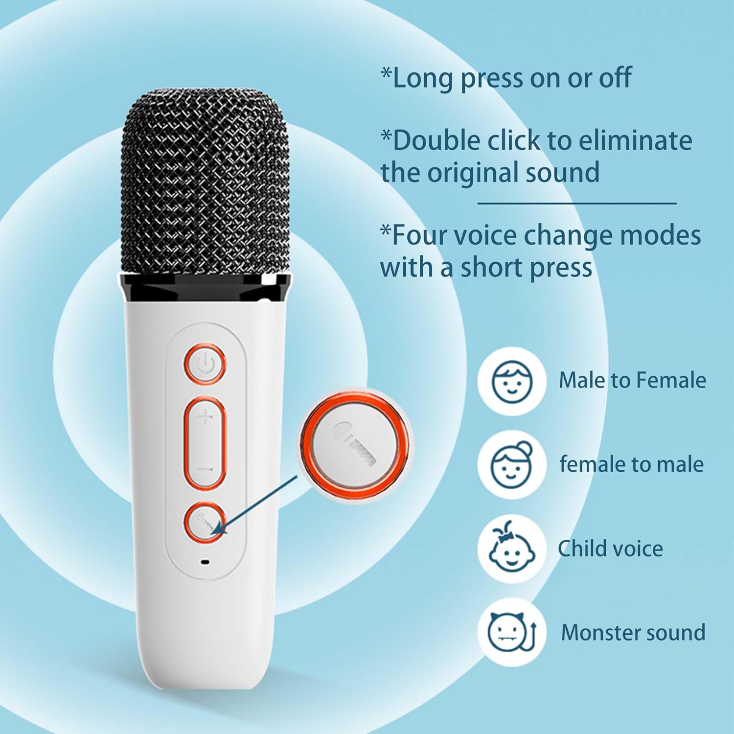 Mini máquina de karaoke para niños, altavoz Bluetooth portátil con micrófono inalámbrico para niños pequeños, regalos para cumpleaños de niñas y