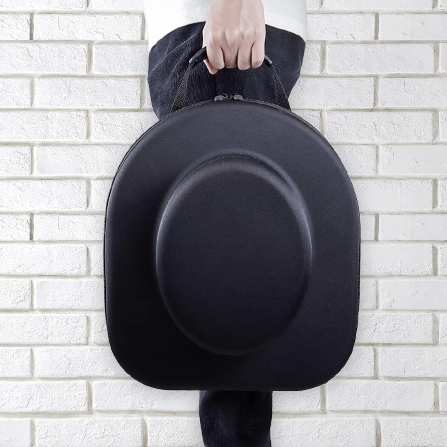 Estuche de viaje para vaquero, Fedora, Panamá, caja rígida para sombrero de viaje, equipada con asa de transporte, correa para el hombro, correa de