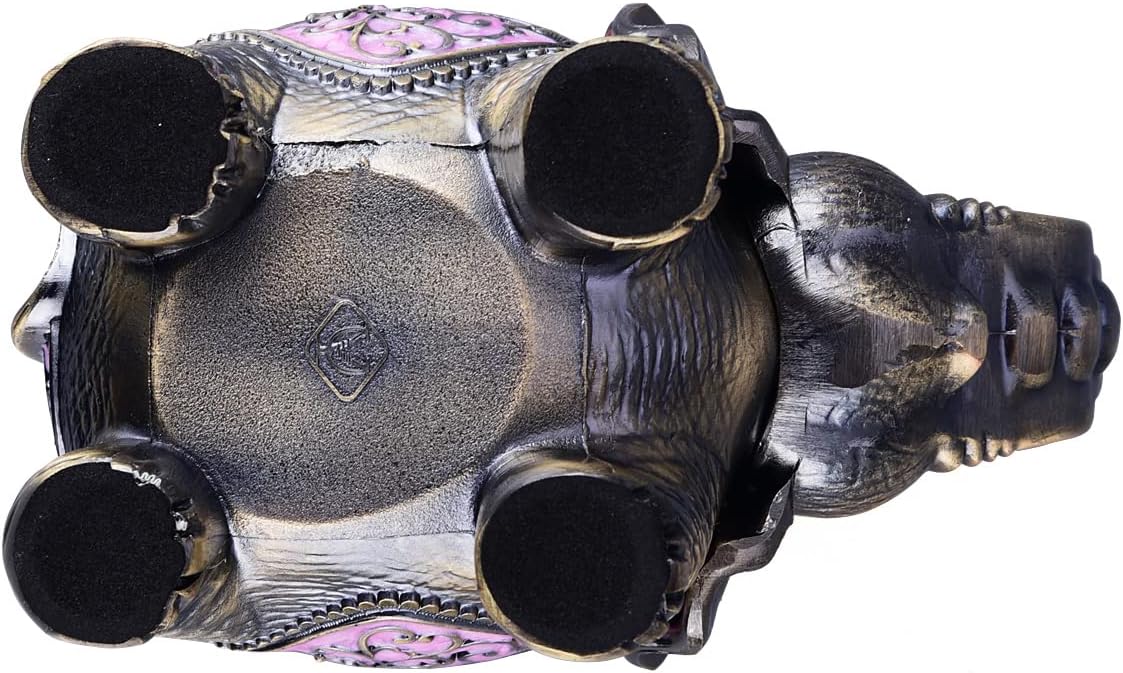 Cenicero de elefante con tapa, cenicero de metal resistente al viento, cenicero interior para hierbas, ceniceros de decoración práctica vintage para
