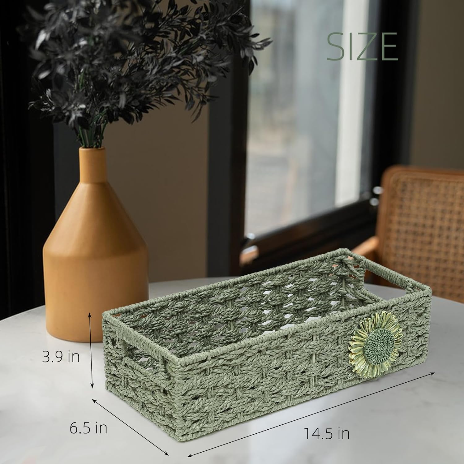 Cesta de papel higiénico para cesta de baño para organizar bandeja de baño para mostrador, cesta de almacenamiento para organizador de baño, color