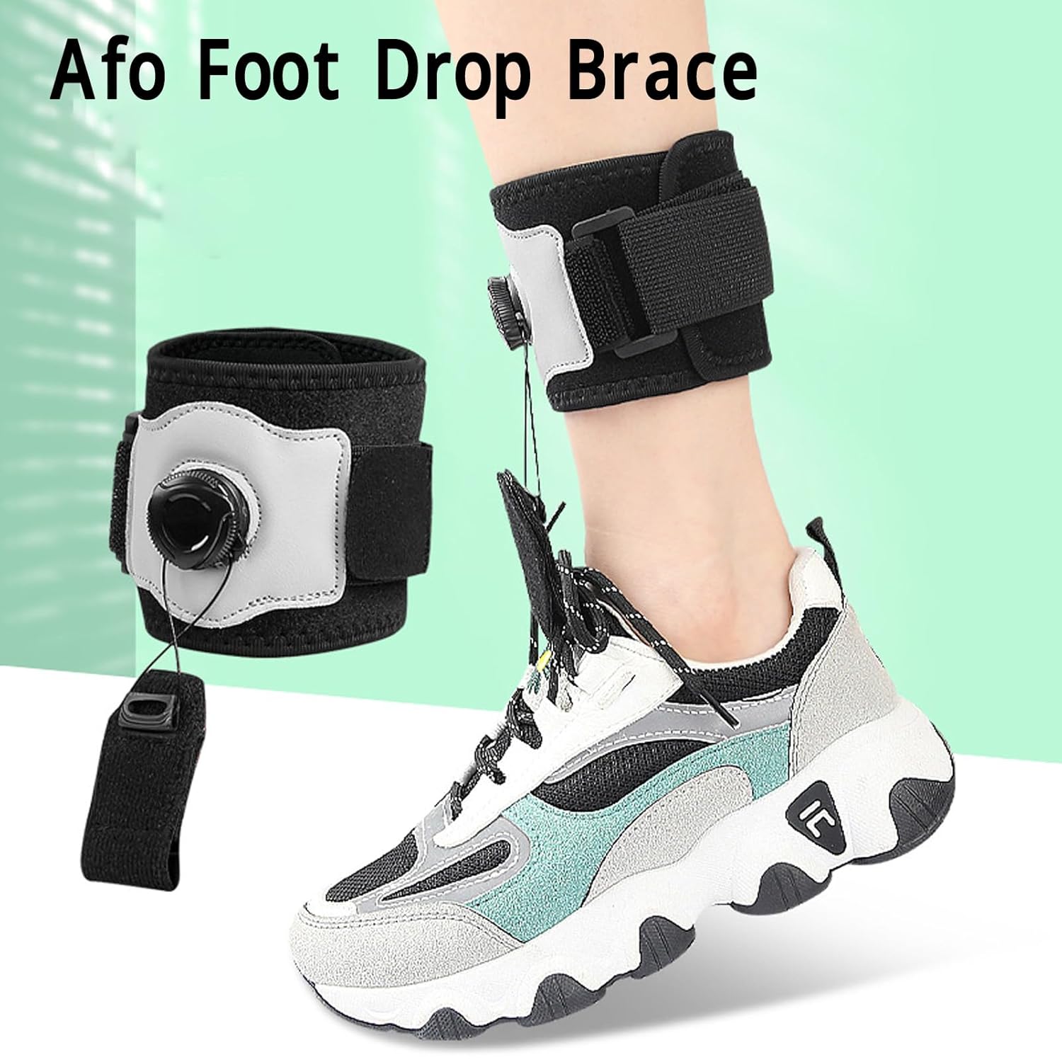Afo – Soporte ajustable para levantamiento de pies izquierdo y derecho, suave, transpirable, talla única, para fascitis plantar, tendinitis de