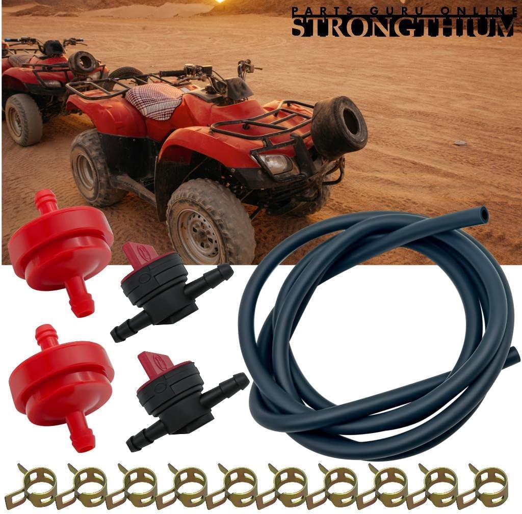 STRONGTHIUM Kit de manguera de línea de combustible de 14 para Briggs and Stratton MTD Craftsman Troy Bilt Cub Cadet con abrazaderas de gas de 14