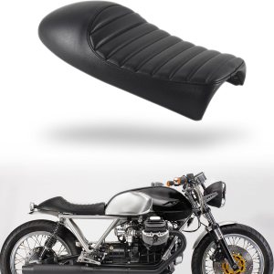 Asiento vintage estilo joroba Tuck N’ Roll negro Cafe Racer, no específico para bicicletapara CB550650750 CX500 K75 K100 R100 GS750 XJ-R XS Series Asiento vintage estilo joroba Tuck N’ Roll negro Cafe Racer, no específico para bicicletapara CB550650750 CX500 K75 K100 R100 GS750 XJ-R XS Series