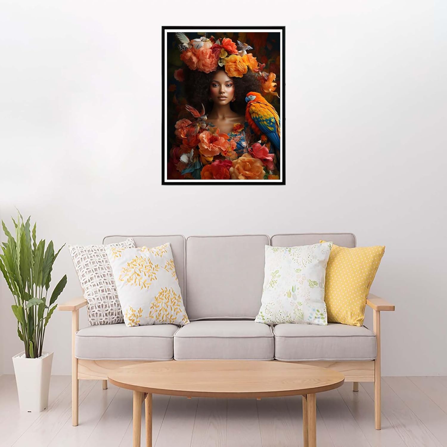 Cuneai – Pintura de diamante 5D para mujer africana, pintura con diamantes, bordado de cristal afroamericano, punto de cruz, kit de taladro redondo
