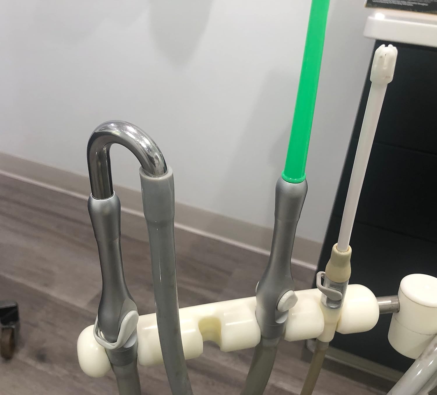 Adaptador de reducción de aerosoles dentales para ISOLITEDRYSHIELD + 4 piezas de boca