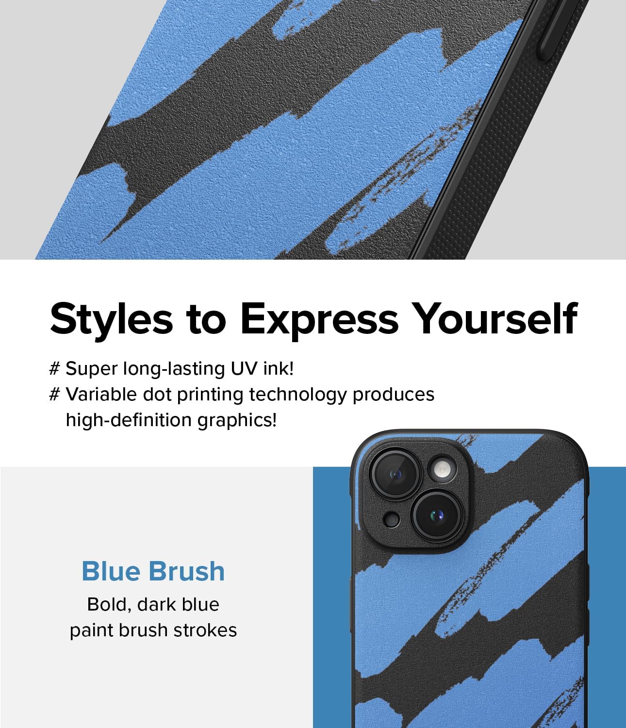 Ringke Onyx Se siente bien en la mano Funda compatible con iPhone 15, tecnología antihuellas, antideslizante, agarre mejorado, a prueba de manchas,