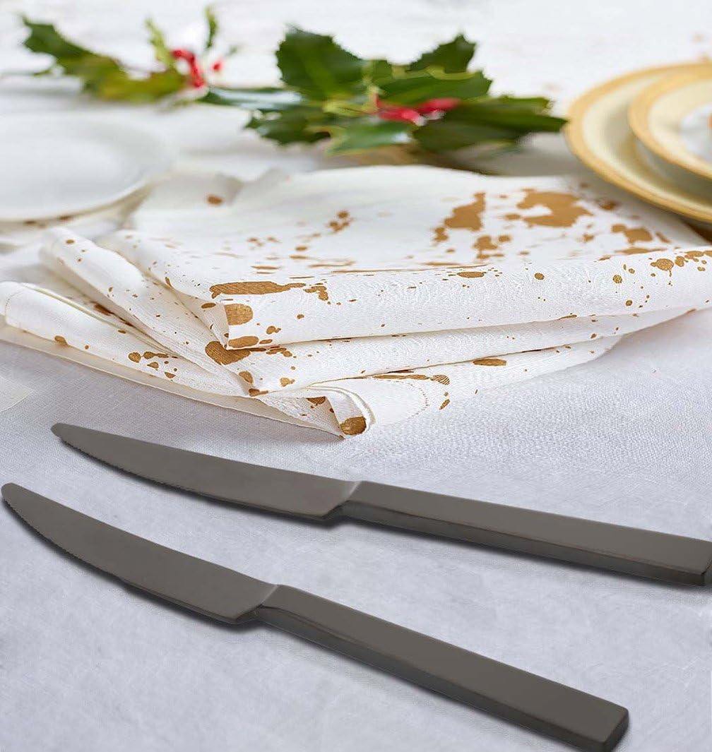 Juego de cuchillos para carne, 6 piezas, acero inoxidable 180, resistentes, 9 pulgadas, servicio para 6 cubiertos, utensilios de mesa, aptos para