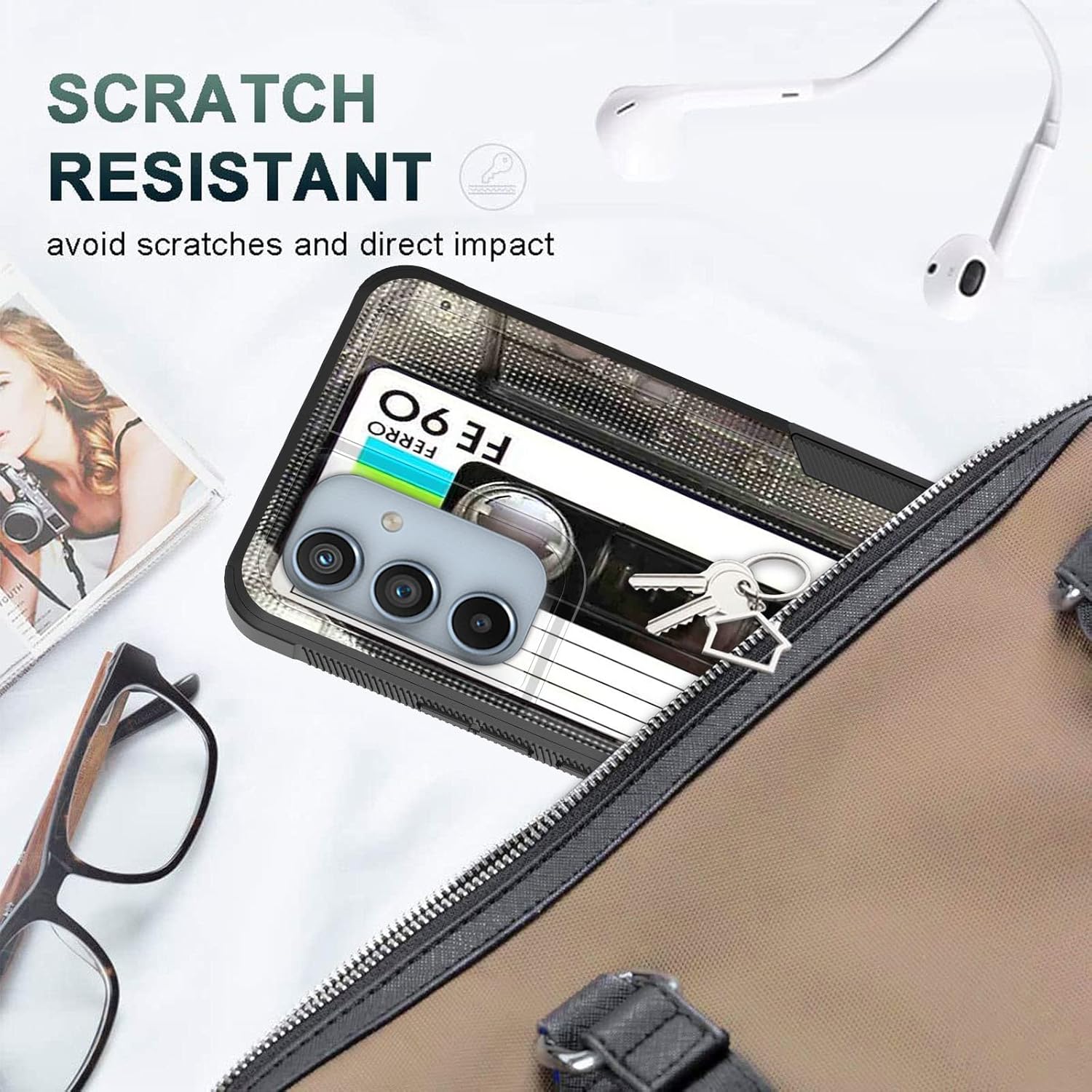 Funda para Galaxy A54 5G, doble capa híbrida resistente a prueba de golpes, policarbonato duro, silicona suave, TPU, funda protectora para Samsung