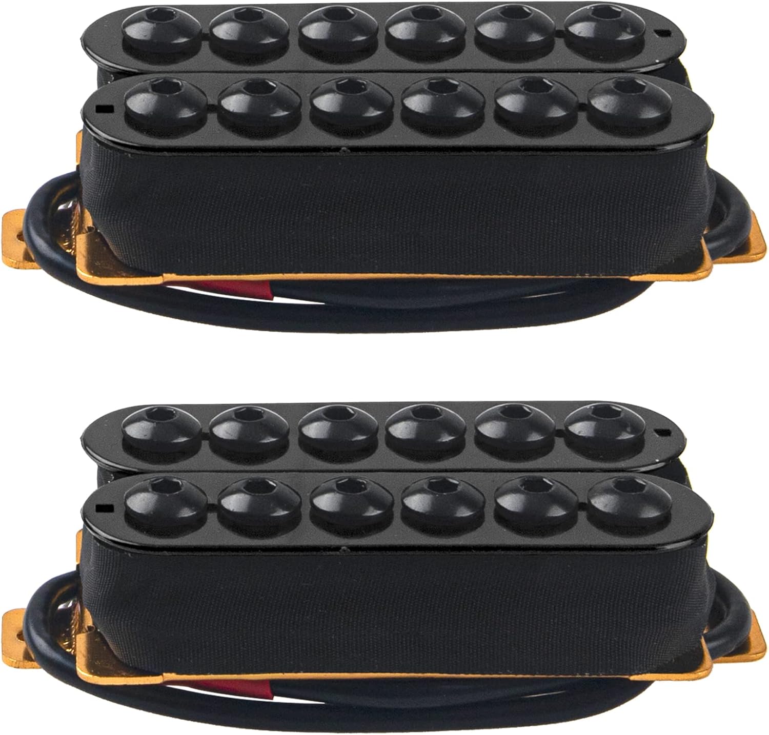Juego de pastilla de puente de cuello de guitarra eléctrica con imán de alto rendimiento NB compatible con pastilla de guitarra eléctrica (negro)