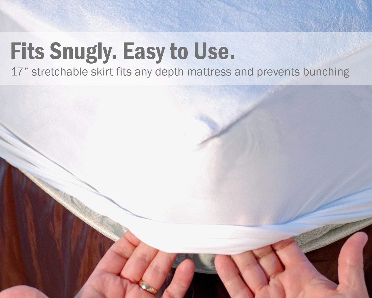 Protector impermeable algodón de colchón, ajustable - Imagen 5