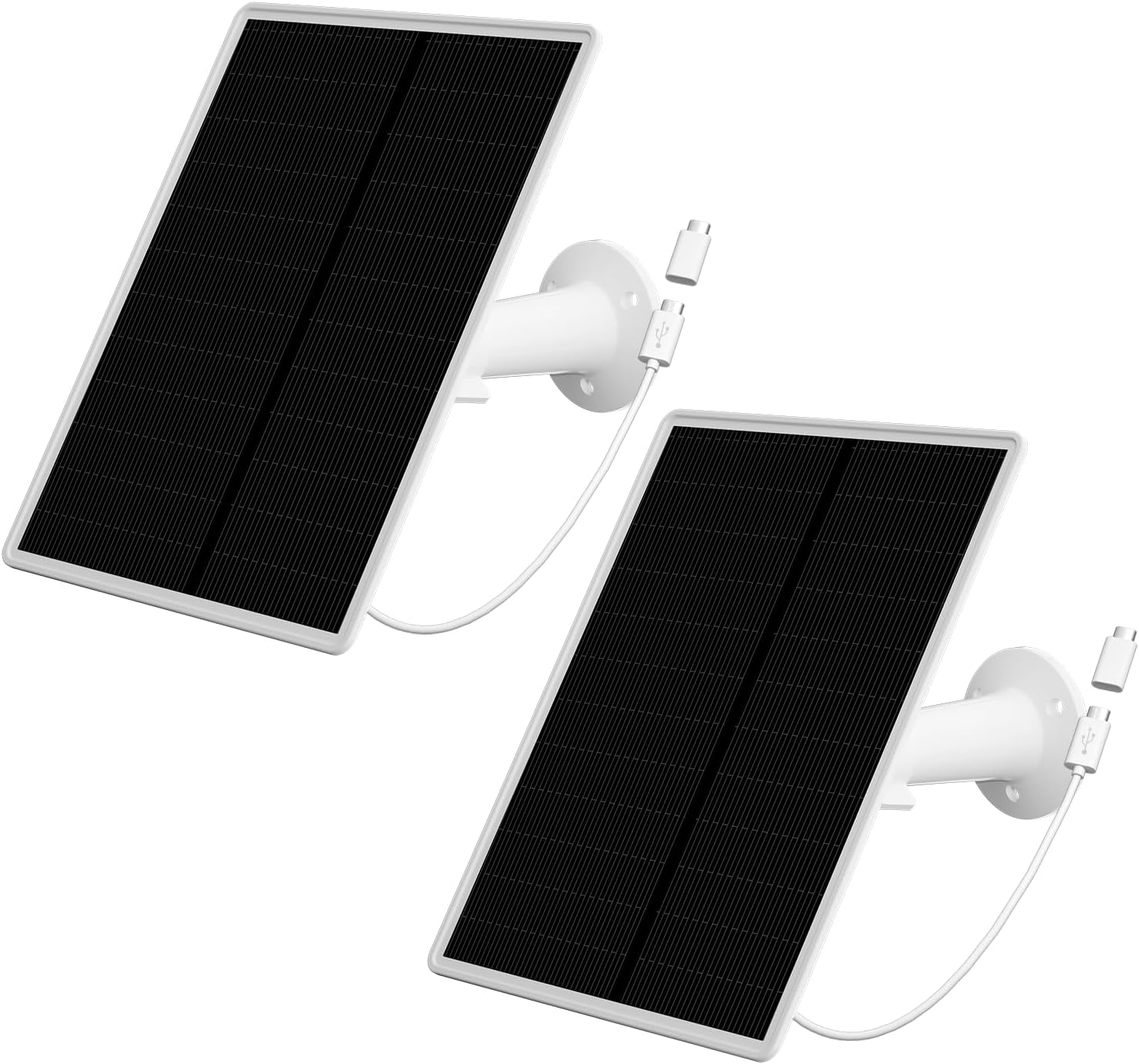 LP Panel solar de 6 W para cámara de seguridad inalámbrica para exteriores, compatible con cámara de vigilancia alimentada por batería recargable,