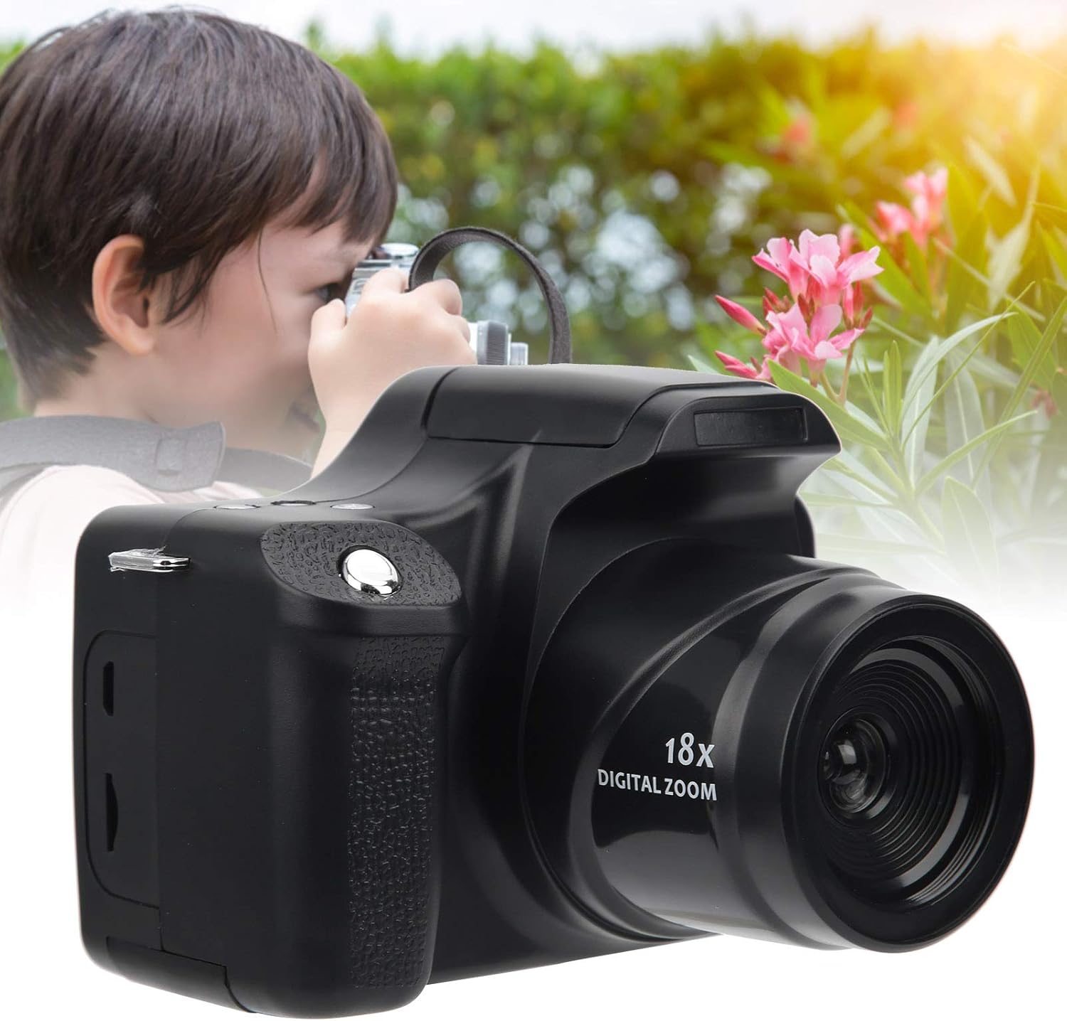 Juguete de cámara digital de 3 pulgadas para niños principiantes, cámara de vlogging compatible con tarjeta de memoria de 32 GB (no incluida),