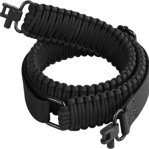 DDOUT Eslinga de dos puntos con giros, correa de paracaídas de longitud ajustable para caza al aire libre DDOUT Eslinga de dos puntos con giros, correa de paracaídas de longitud ajustable para caza al aire libre