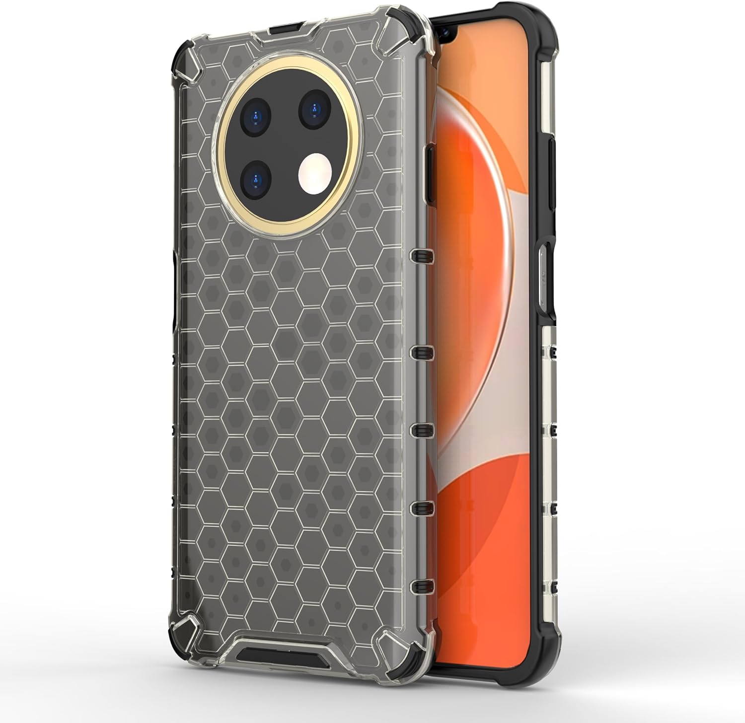 Funda compatible con Huawei nova Y91 4G, compatible con Huawei nova Y91 4G STG-LX1 STG-LX2 funda 2 en 1 para teléfono, color negro