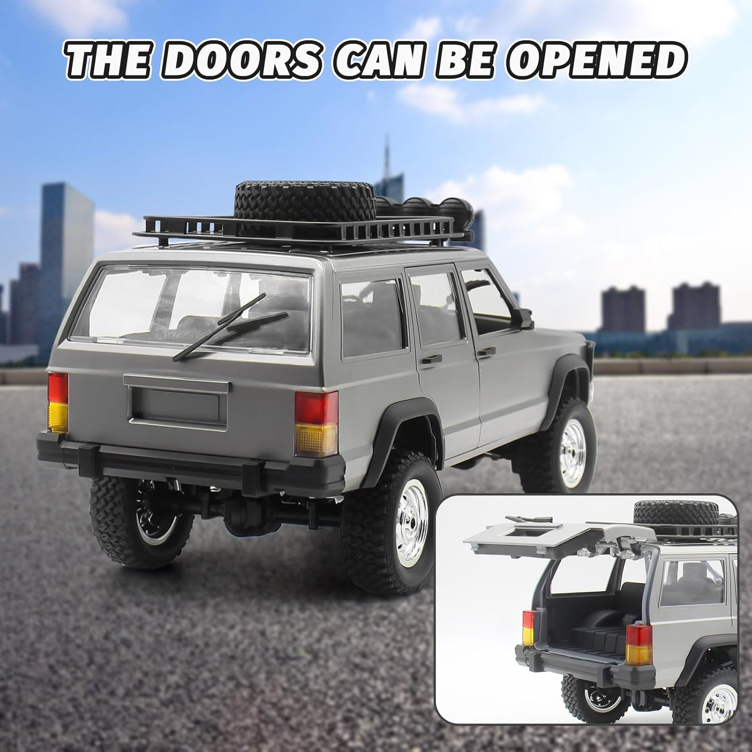 RC Rock Crawler, auto de control remoto a escala 112, camión de control remoto 4×4 para adultos, impermeable, para exteriores, auto de grado