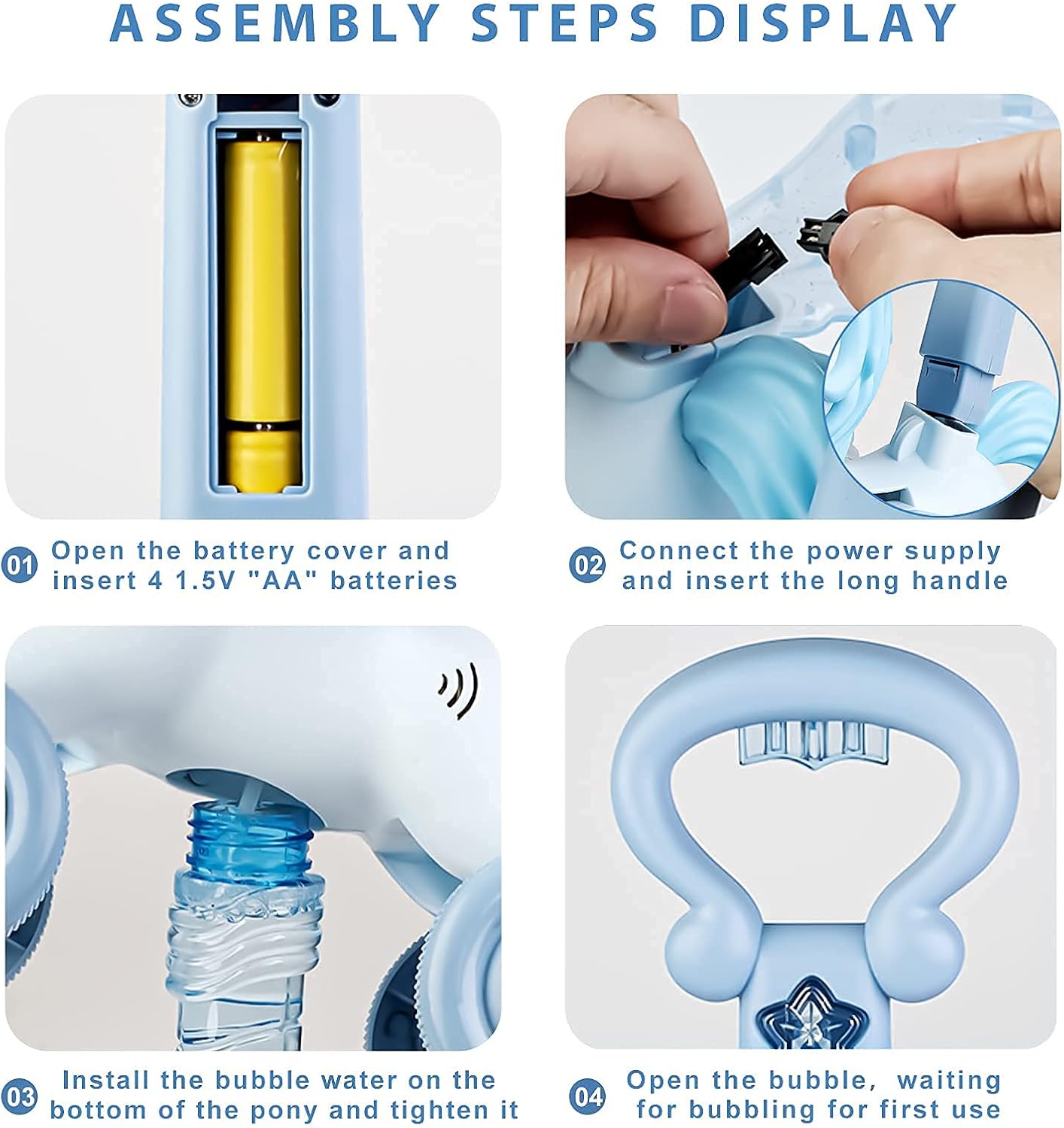 Bubble Machine Blower Blaster Lawn Mower Maker Blue Toy Fun Portable Handheld Operate Automatic Battery Electric Outdoor Summer Birthday Best Gift