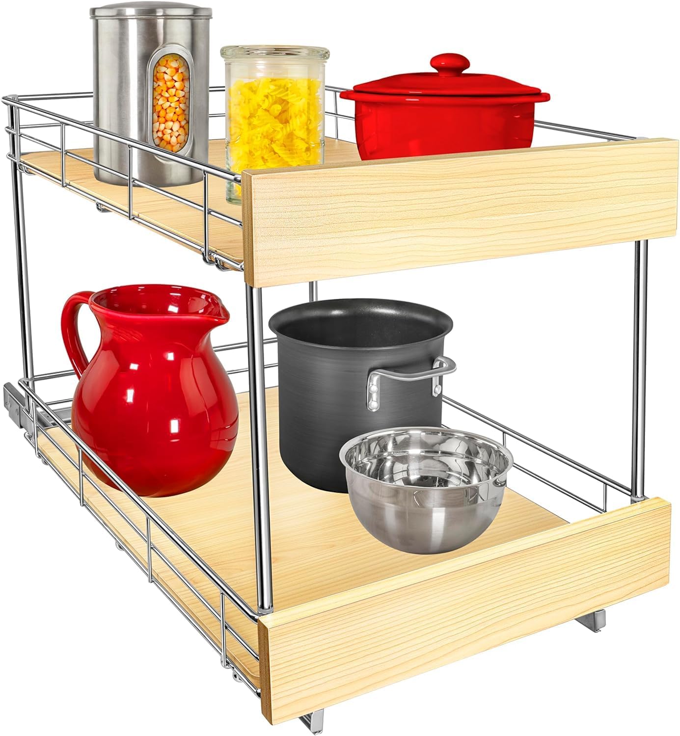 LYNK PROFESSIONAL SELECT Organizador de gabinete extraíble – 14″ x 21″ – Cajones deslizantes para gabinetes de cocina – Estantes deslizantes de