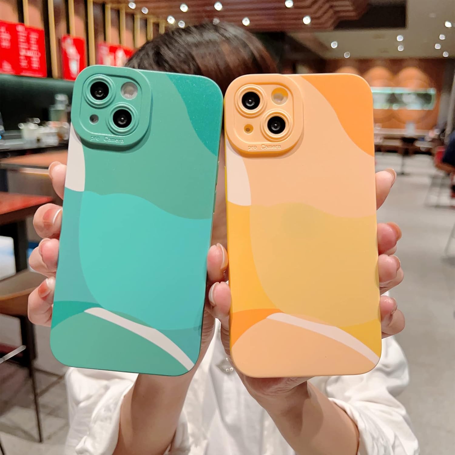 YKCZL Funda compatible con iPhone 14 Plus (no compatible con iPhone 14 de 6.1 pulgadas), bonito patrón de corazón pintado con diseño de corazón,