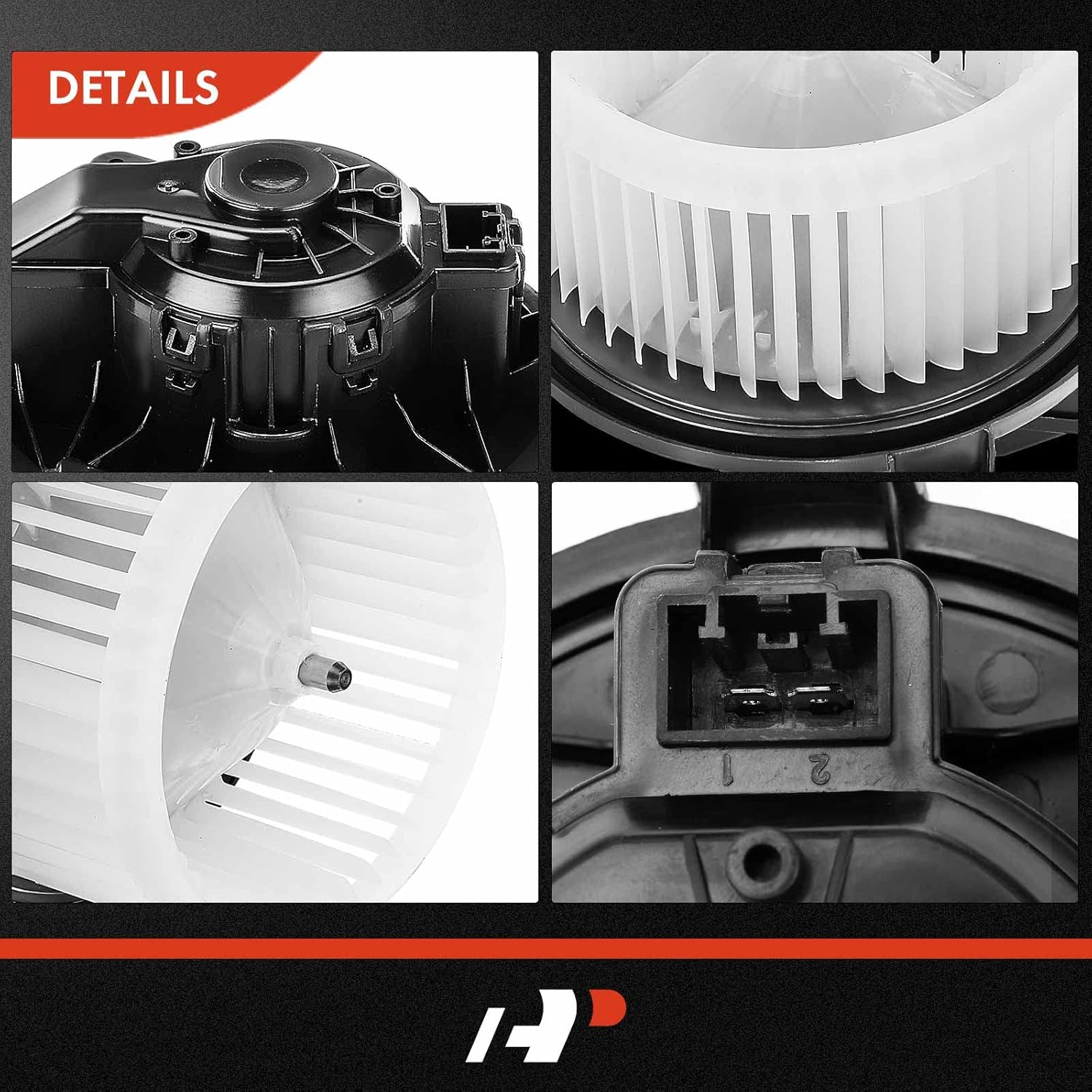 A-Premium Conjunto de motor del soplador de calentador HVAC compatible con vehículos Volvo – XC40 2019-2020, L4 2.0L – Parte delantera, repuesto #