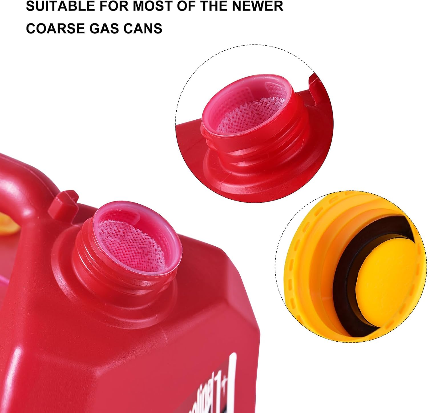 Tapa de lata de gas, repuesto de tapa de lata de gas (2 kits), alta compatibilidad, se adapta a la mayoría de latas de gas de 1235 galones, diseño