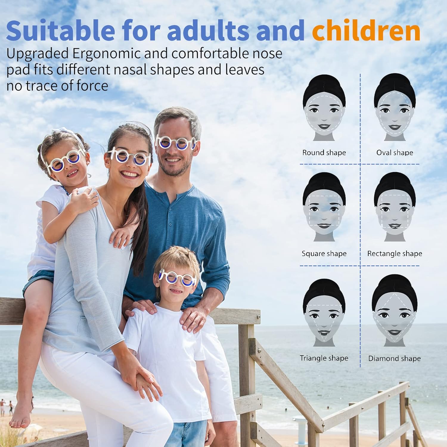 Gafas para mareo por movimiento, gafas para enfermedad de automóvil, aliviar el mareo, mareo y mareo, gafas antináuseas y vértigo, sin lentes