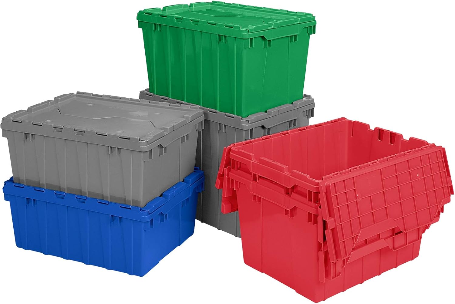 Akro-Mils Almacenamiento y distribución de plástico Contenedor bolsa con tapa abatible, 21,5pulgadas l por 15pulgadas w por 17pulgadas H, caso de 3