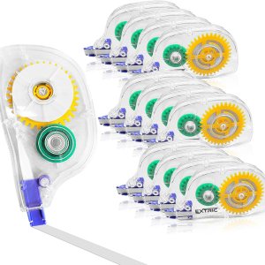 White Out – Paquete de 12 cintas de corrección fáciles de usar para correcciones instantáneas, resistente a desgarros para suministros de oficina y White Out – Paquete de 12 cintas de corrección fáciles de usar para correcciones instantáneas, resistente a desgarros para suministros de oficina y