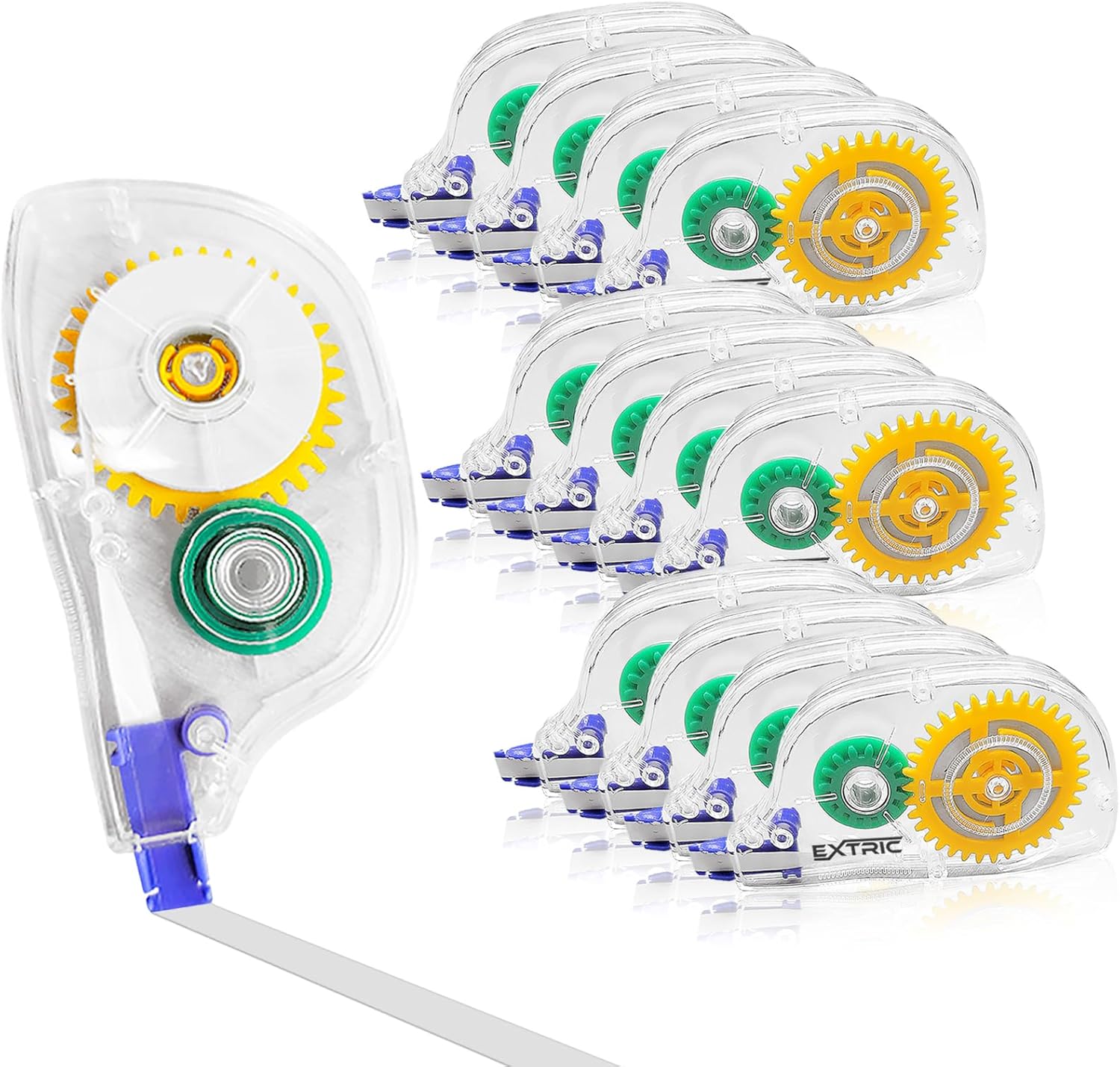 White Out – Paquete de 12 cintas de corrección fáciles de usar para correcciones instantáneas, resistente a desgarros para suministros de oficina y
