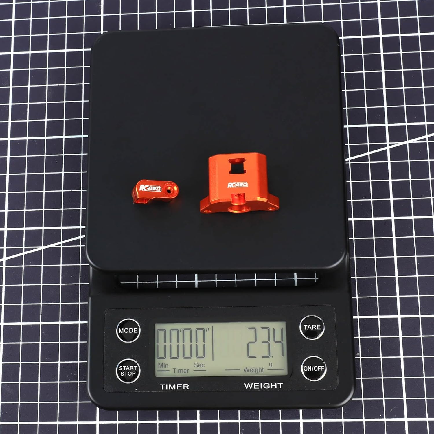 RCAWD Pinza de freno delantera de aluminio, ensamblada para Promoto-MX LOS262009 piezas de actualización naranja