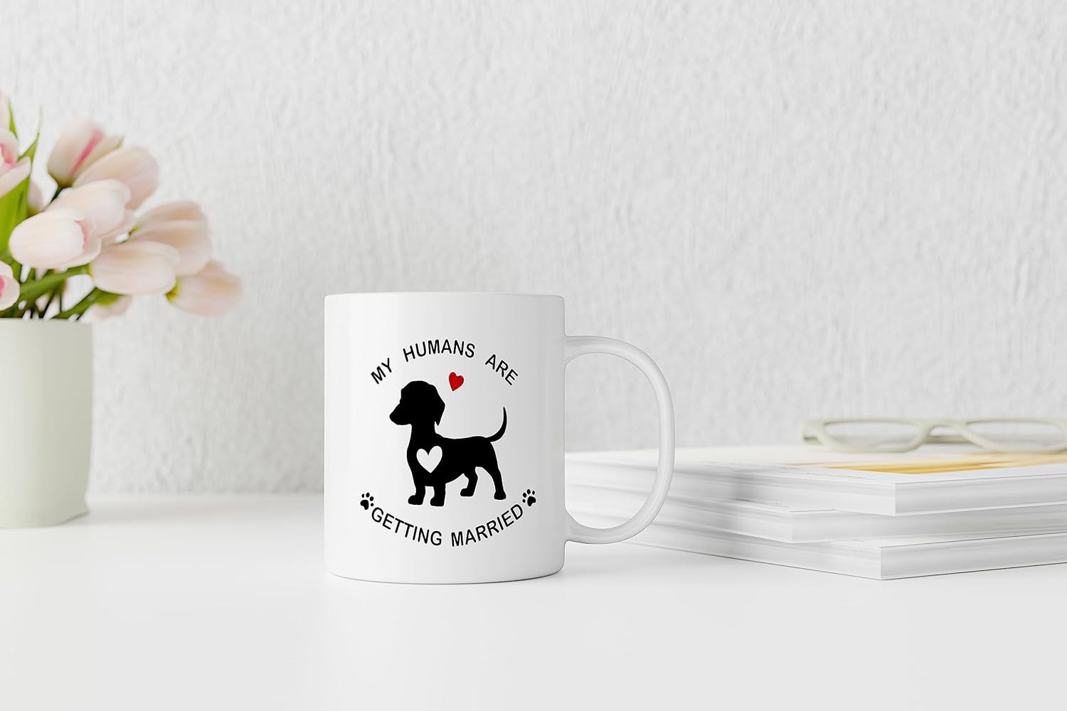 My Humans are Getting Married – Taza de café con diseño de perro salchicha, regalos de boda de compromiso para novios, parejas, recién casados, taza