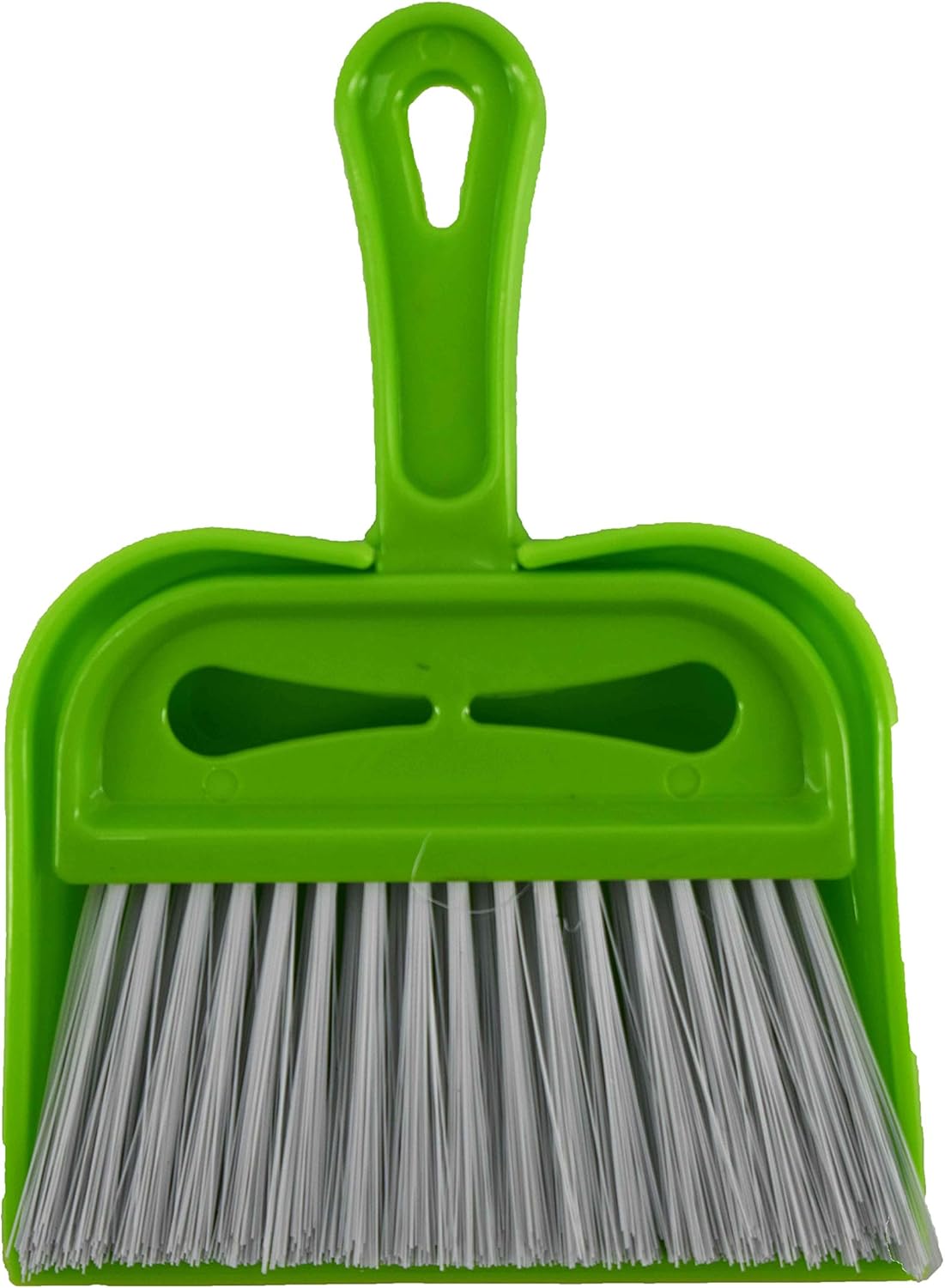 Uniware Juego de cepillo de mano y recogedor con cerdas extralargas, 3 colores (verde)