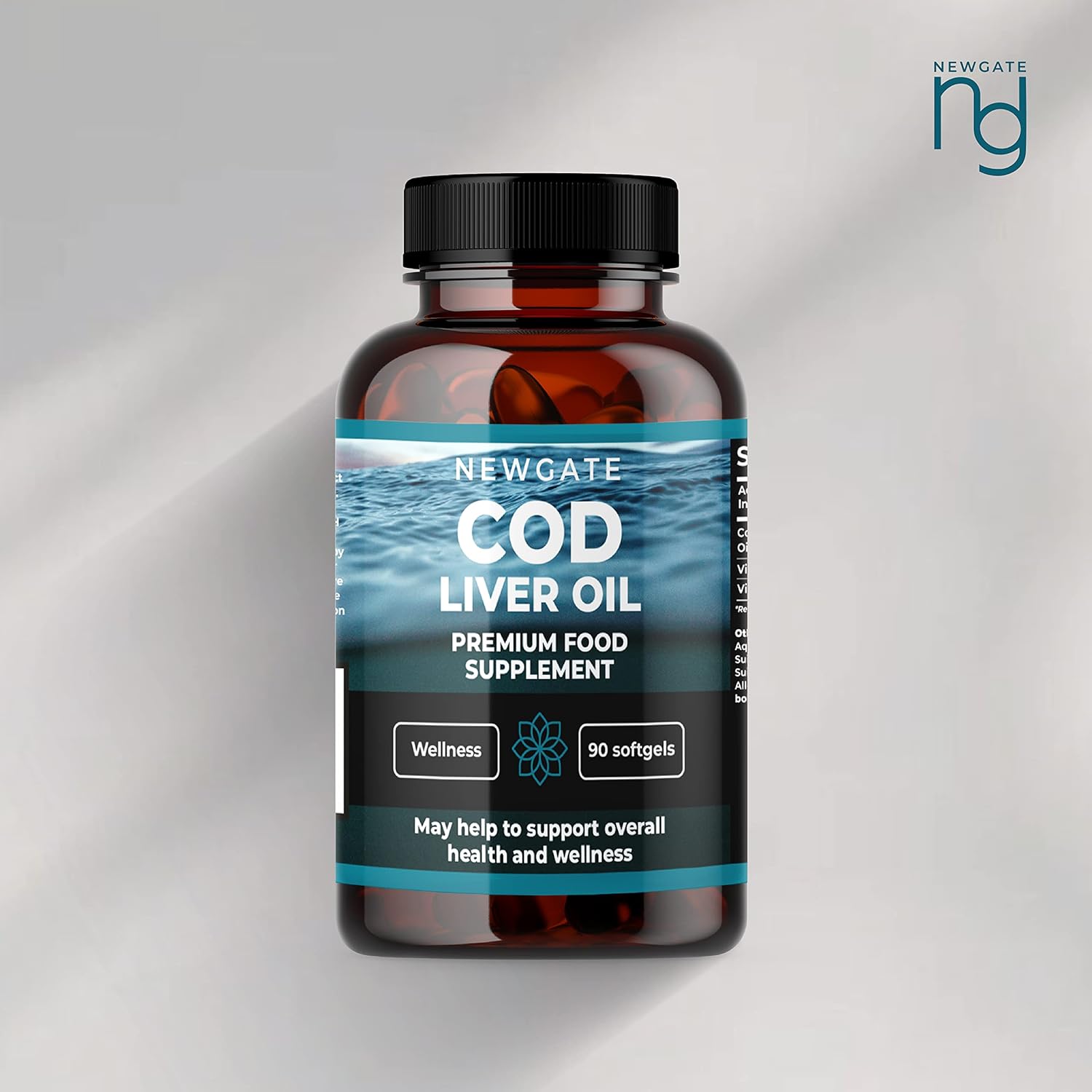 Aceite de hígado de bacalao 90 cápsulas blandas de 1000 mg  Suplemento nutricional de alta resistencia para hombres y mujeres  Vitamina A 1000iu –