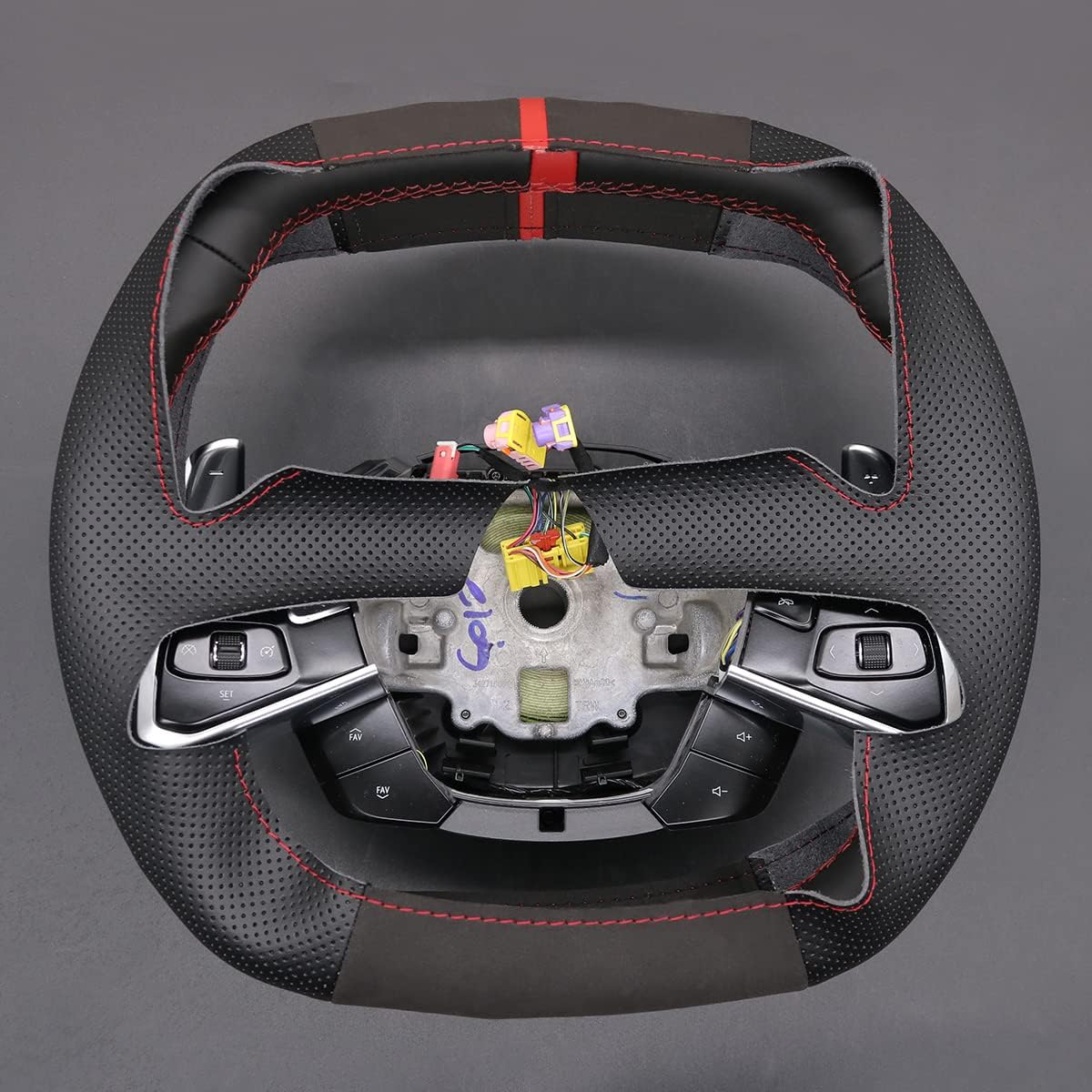 MEWANT Fundas para volante de automóvil para Chevrolet Corvette (C8) 2020-2023 Z06 para Corvette Stingray cosido a mano