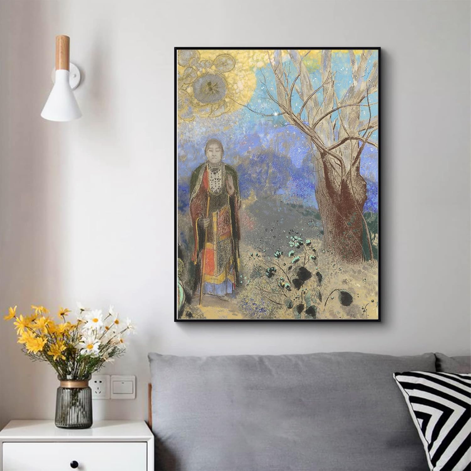 Odilon Redon – Lienzo decorativo para pared, póster de Buda para decoración de pared, budismo zen para sala de estar, baño, hogar, famosas