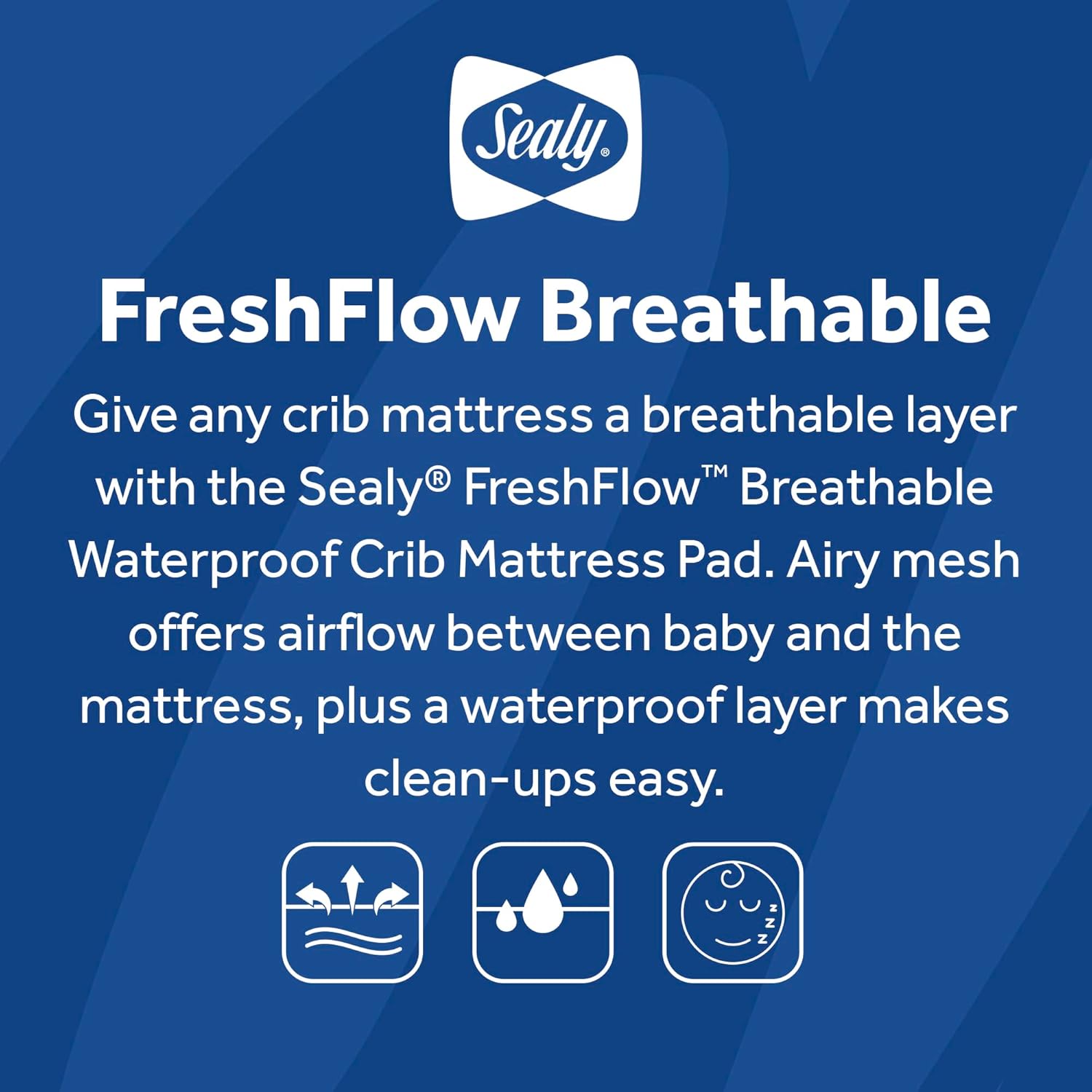 Paquete de colchón SEALY EverLite transpirable para cuna, SEALY SecureStay, paquete de 2 unidades, impermeable, ajustable, para cama infantil y cuna