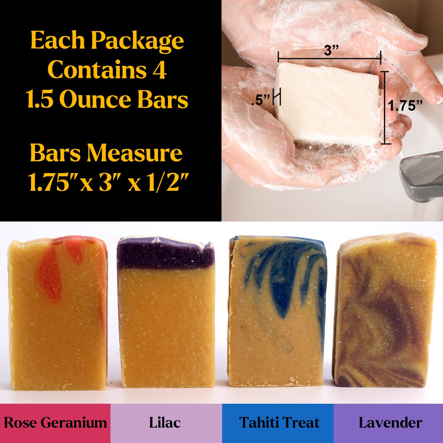 Honey Sweetie Acres Paquete de muestra femenina Jabón de leche de cabra Jabón hecho a mano totalmente natural de leche de cabra nigeriana para