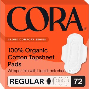 Cora – Toallas sanitarias de algodón orgánico, absorbencia regular, ultra delgadas, con alas, sin perfume, cómodas, poderosamente absorbentes, Cora – Toallas sanitarias de algodón orgánico, absorbencia regular, ultra delgadas, con alas, sin perfume, cómodas, poderosamente absorbentes,