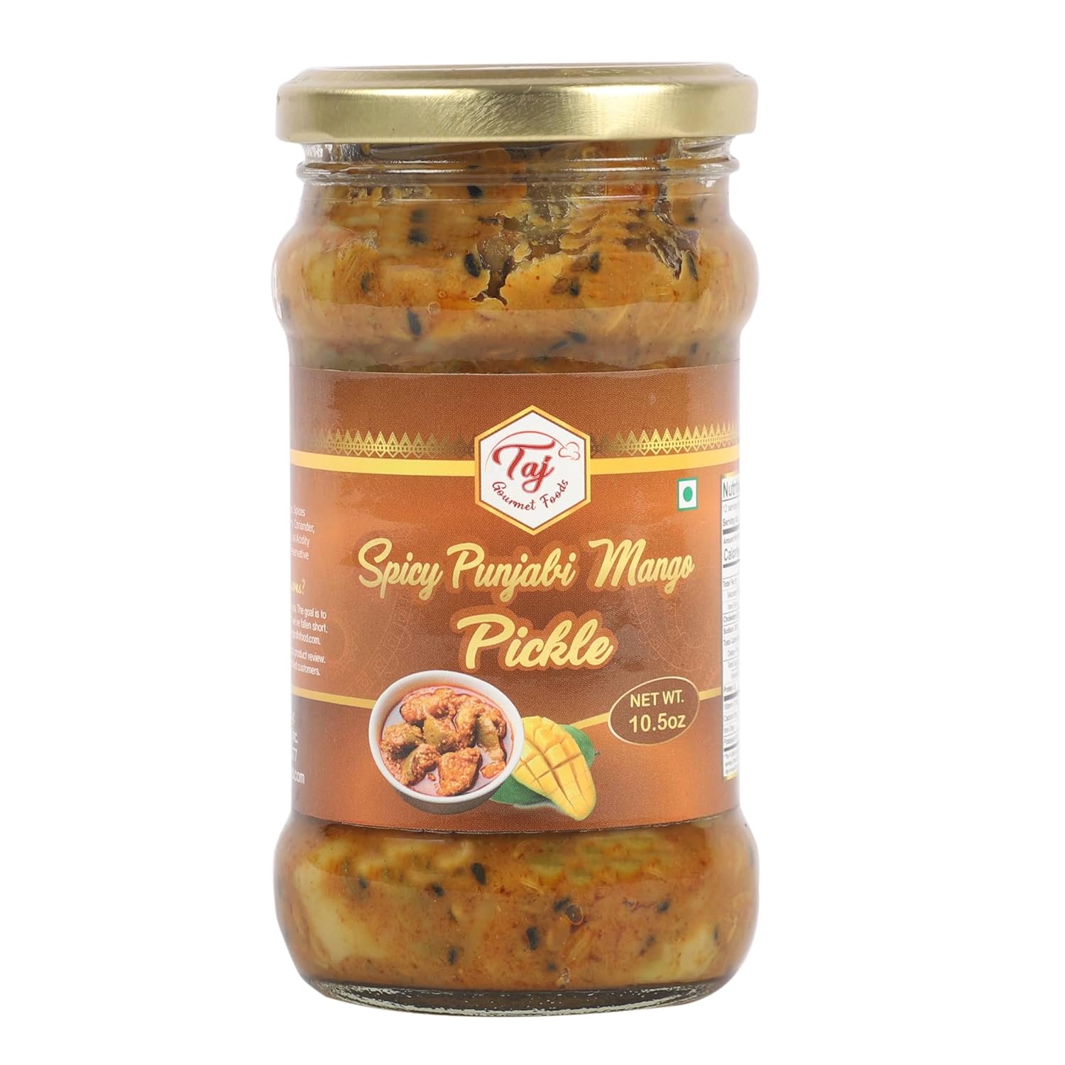 TAJ Picante Punjabi Mango Pickle, (Theeka Achar), 10.5oz (300g)